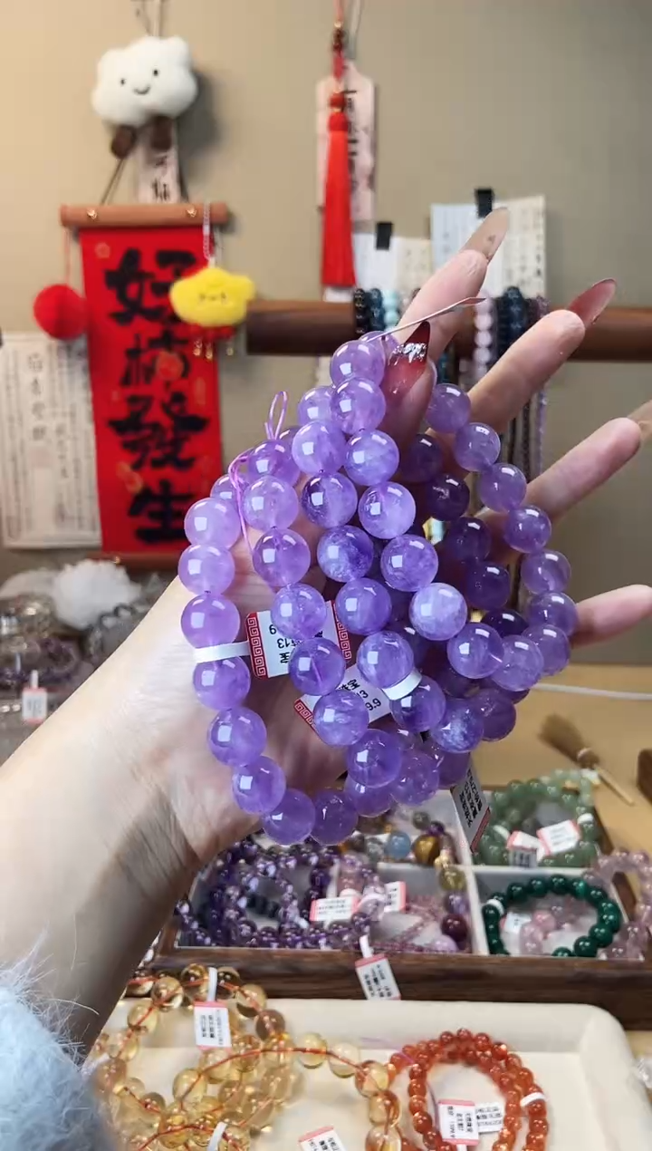 【闪购商品】水晶手链未镶嵌13m薰衣草