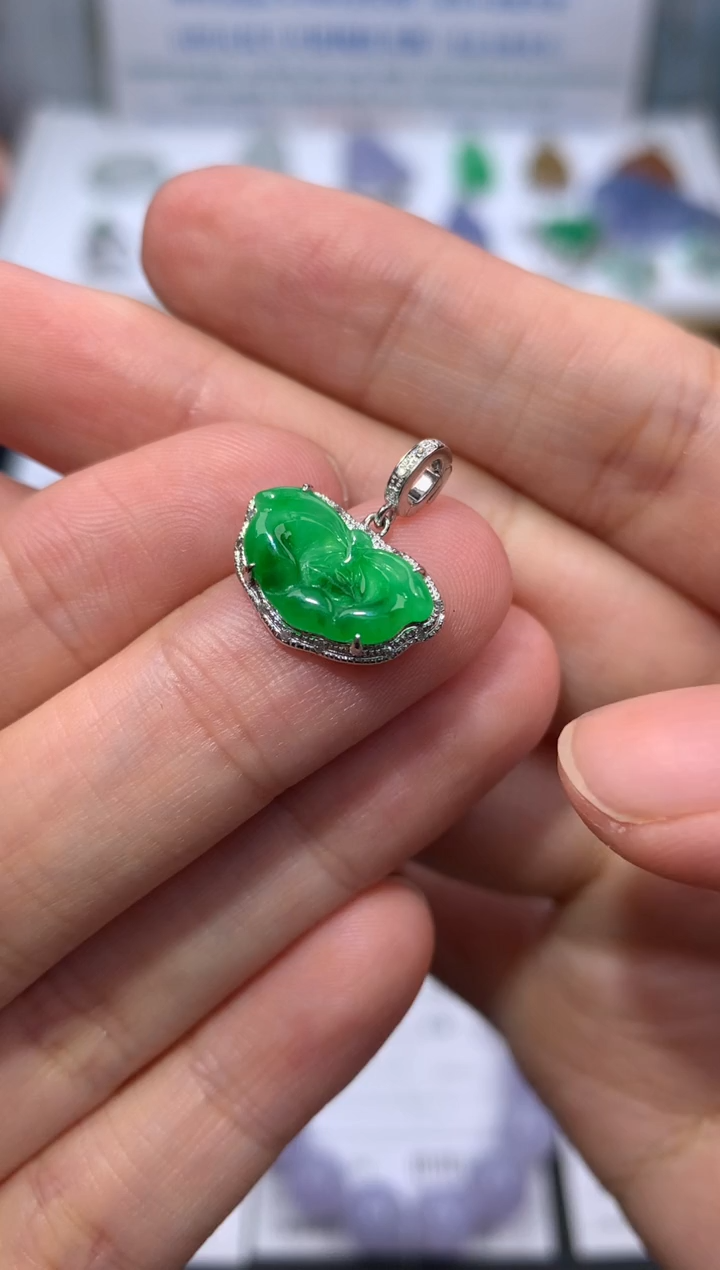 【闪购商品】定制翡翠18K金镶嵌模式推广期24小时鉴赏期