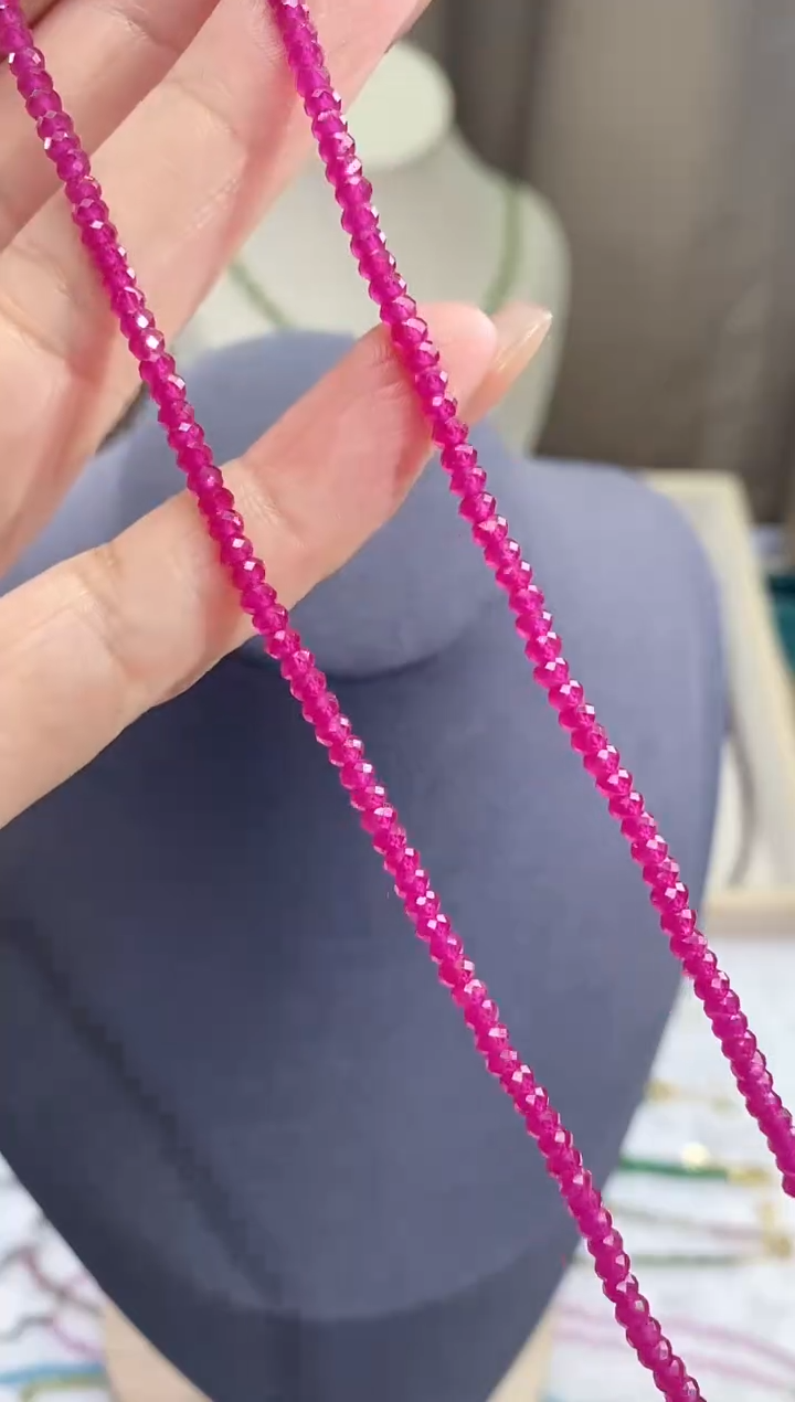 【闪购商品】尖晶石颈饰银S925镶嵌诗颜珠宝SYZB