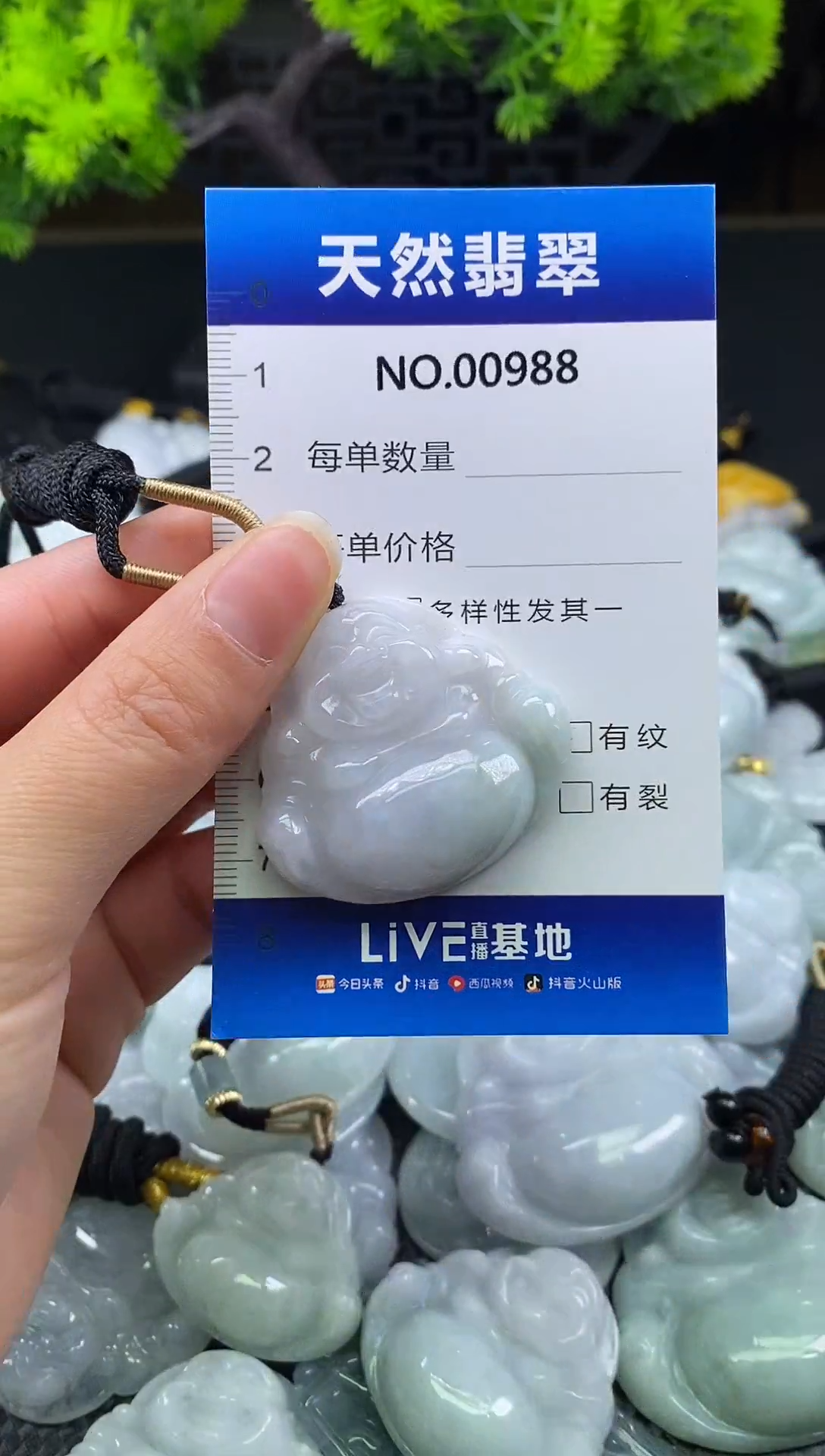 颈饰未镶嵌翡翠天然缅甸翡翠988