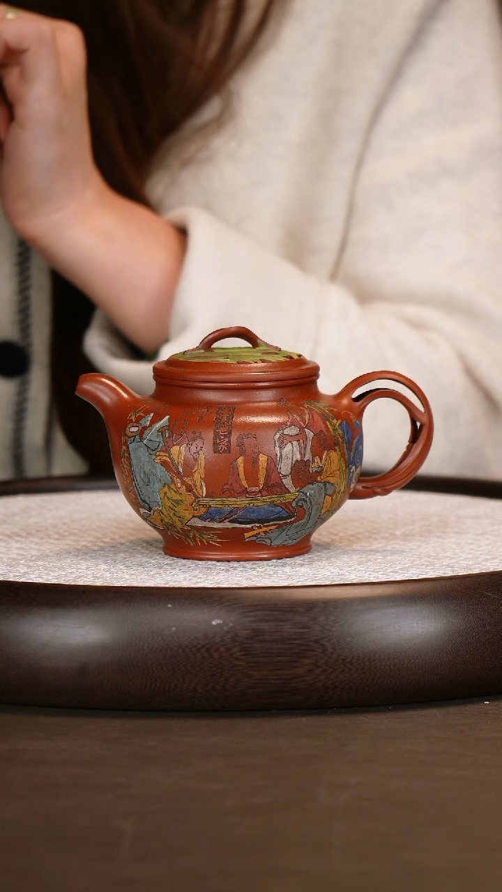 茶壶紫砂【徐秀文】红泥掇只   320CC