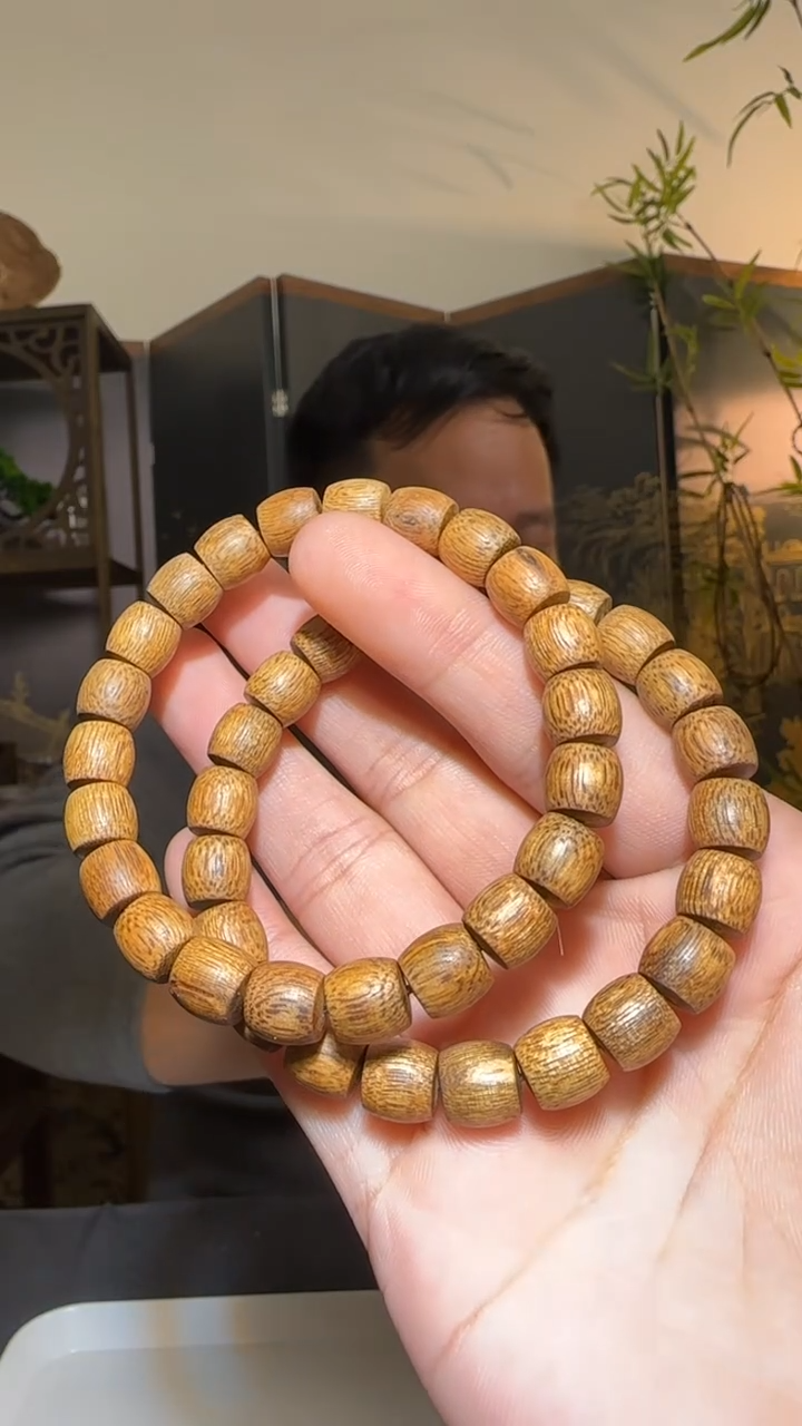 【闪购商品】沉香手串单圈白奇鼓珠0.9/6g多样性发一条