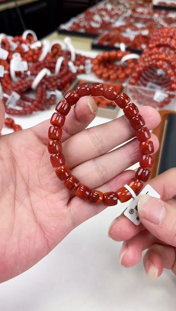 【闪购商品】南红玛瑙瓦西直切手串9+未镶嵌一个/条