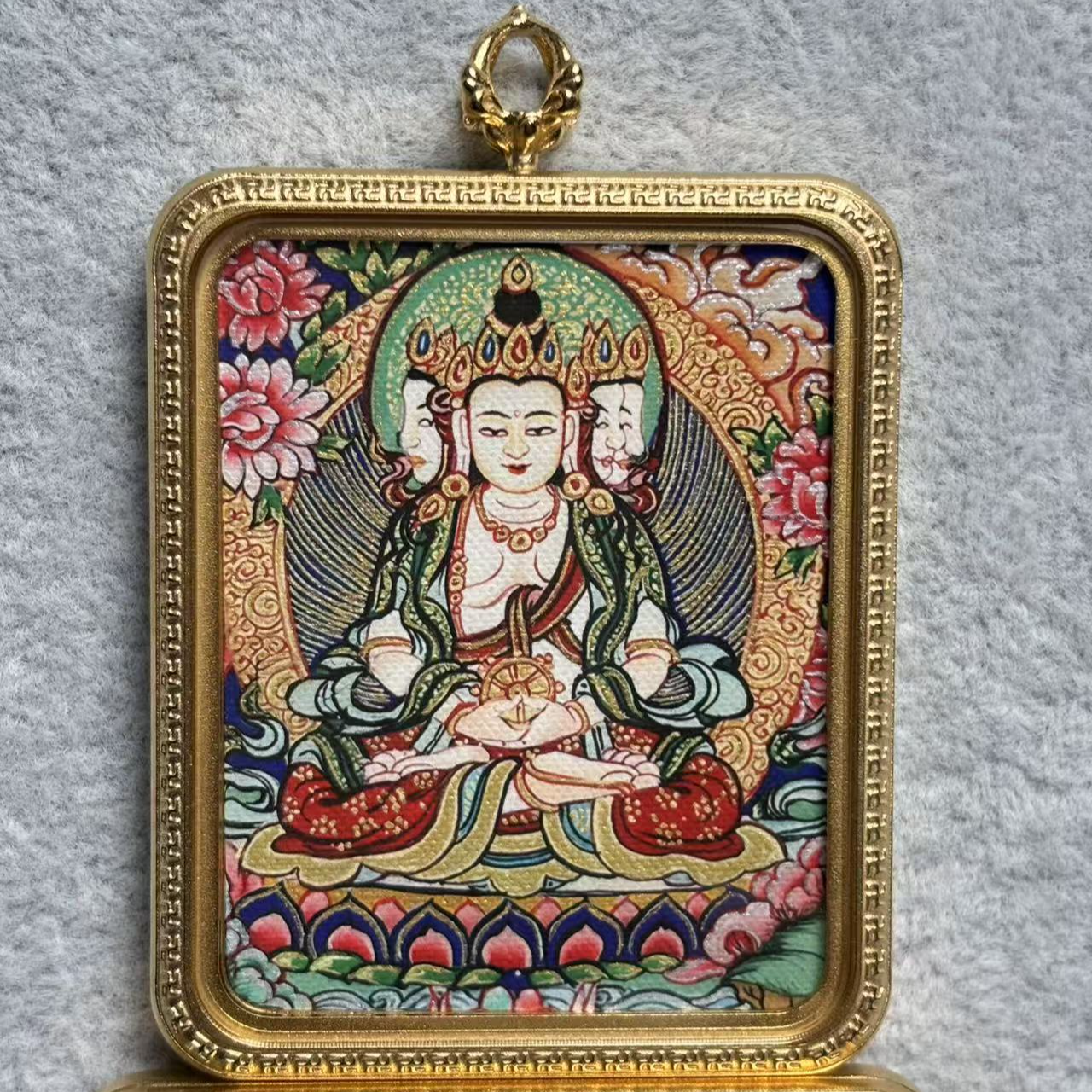 手绘唐卡 八大守护 羊 猴 大日如来