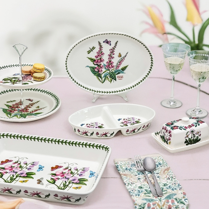 英国Portmeirion波特美林花草园陶瓷餐具盘子欧式黄油盘点心盘