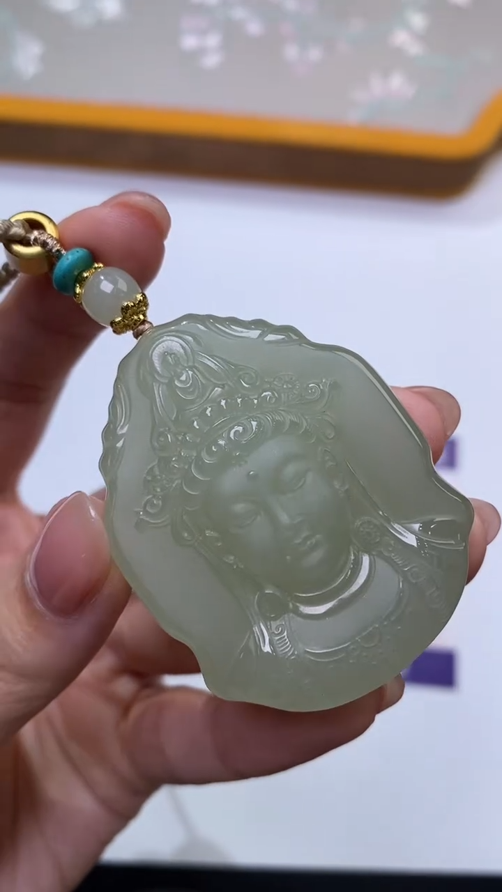 和田玉未镶嵌挂件高****g23061
