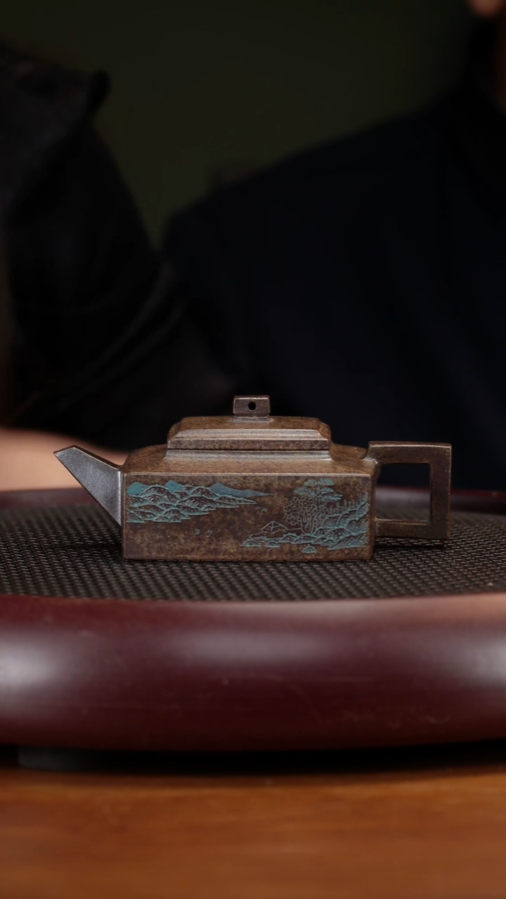 茶壶紫砂28SDH方山逸士 青玉砂柴烧200cc