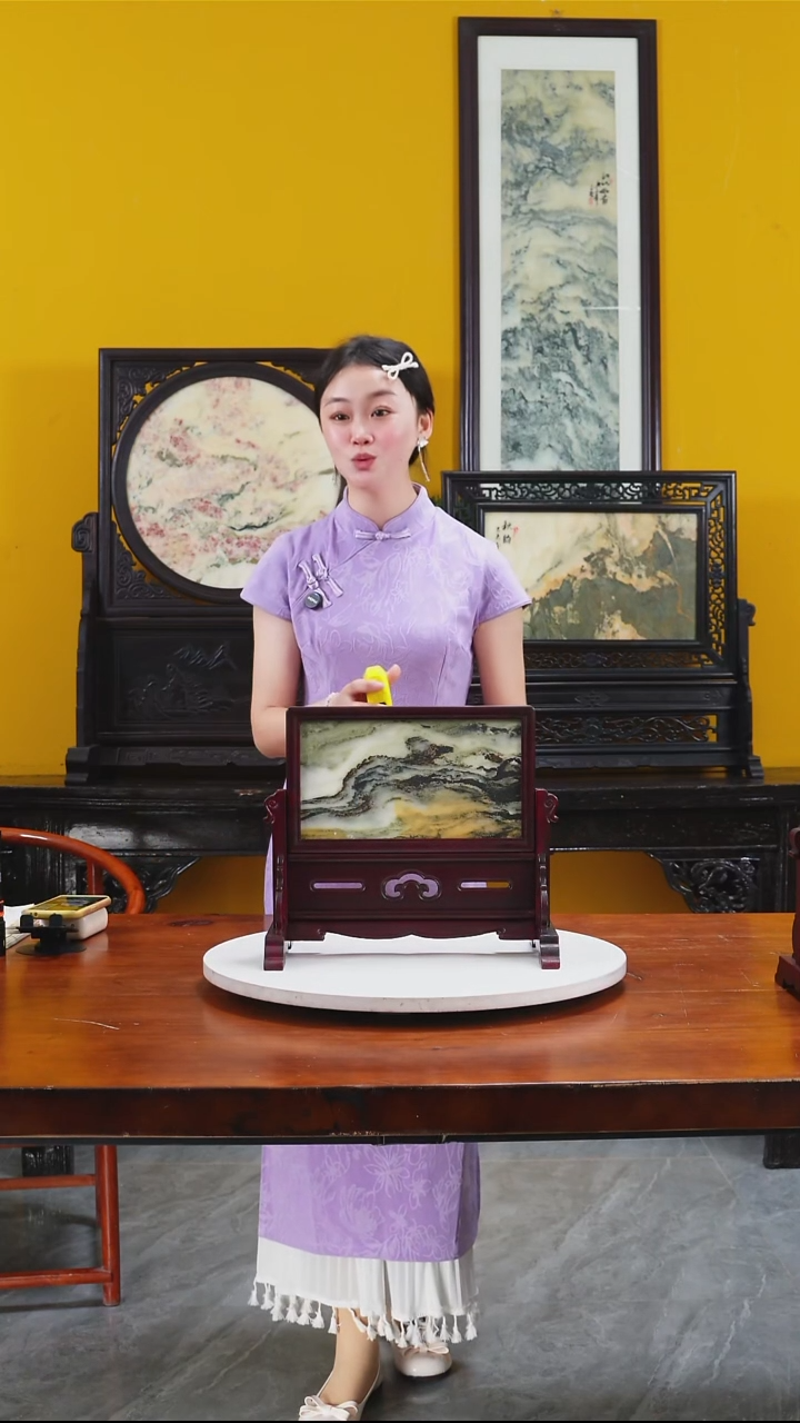 石材天然大理石画摆件