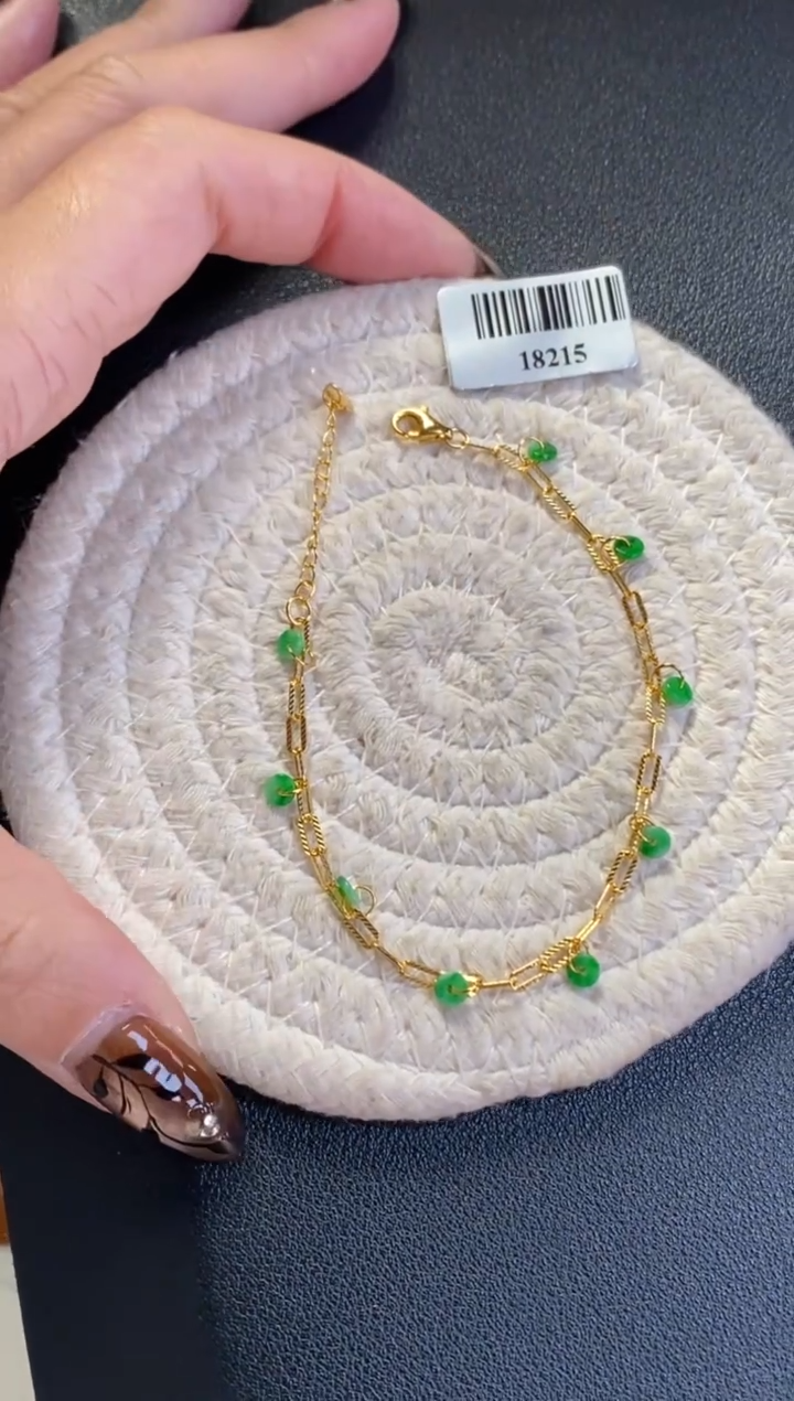 颈饰银S925镶嵌翡翠18215