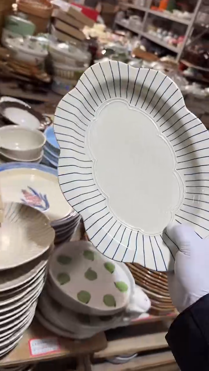 陶瓷12英寸鱼盘 微瑕凑满20元包邮