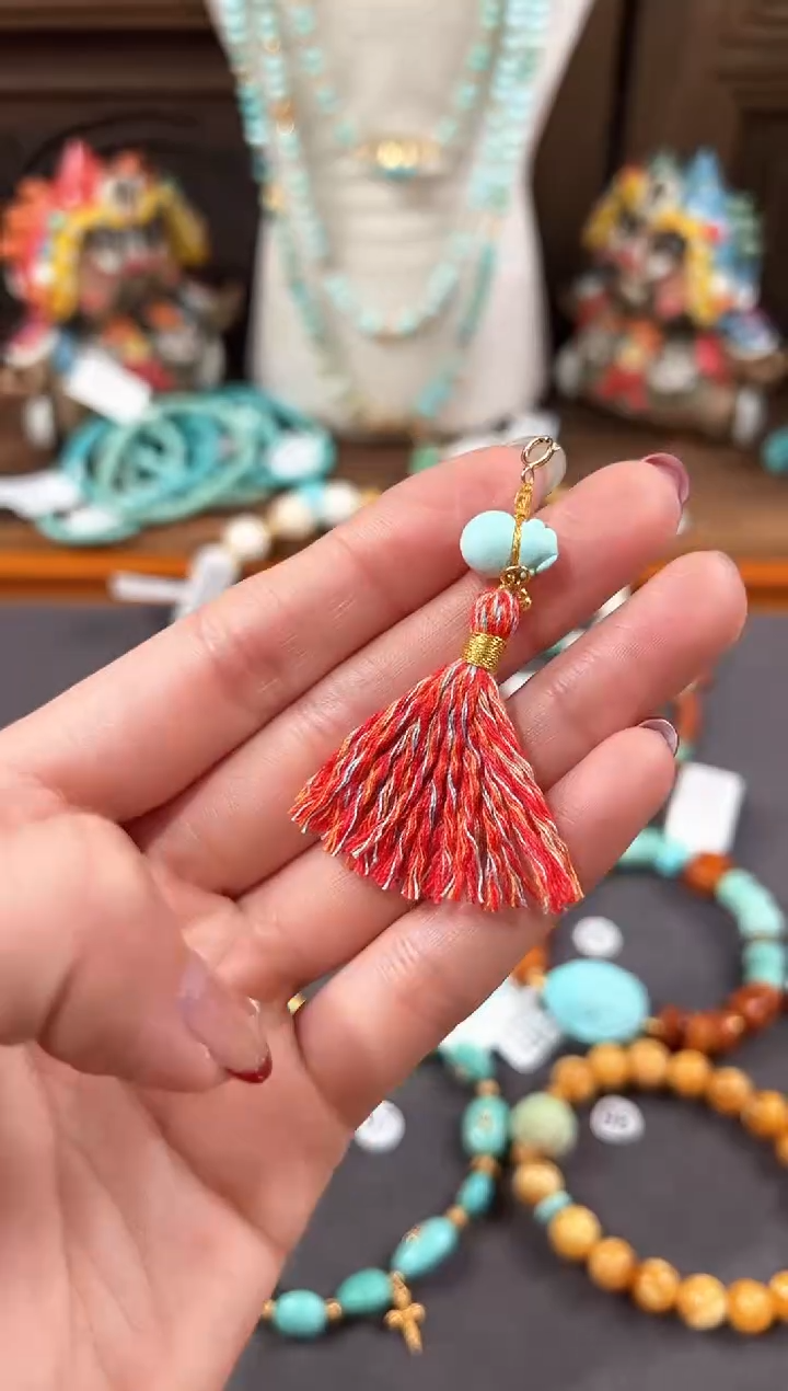 【闪购商品】绿松石提溜18K金镶嵌绿松石提溜