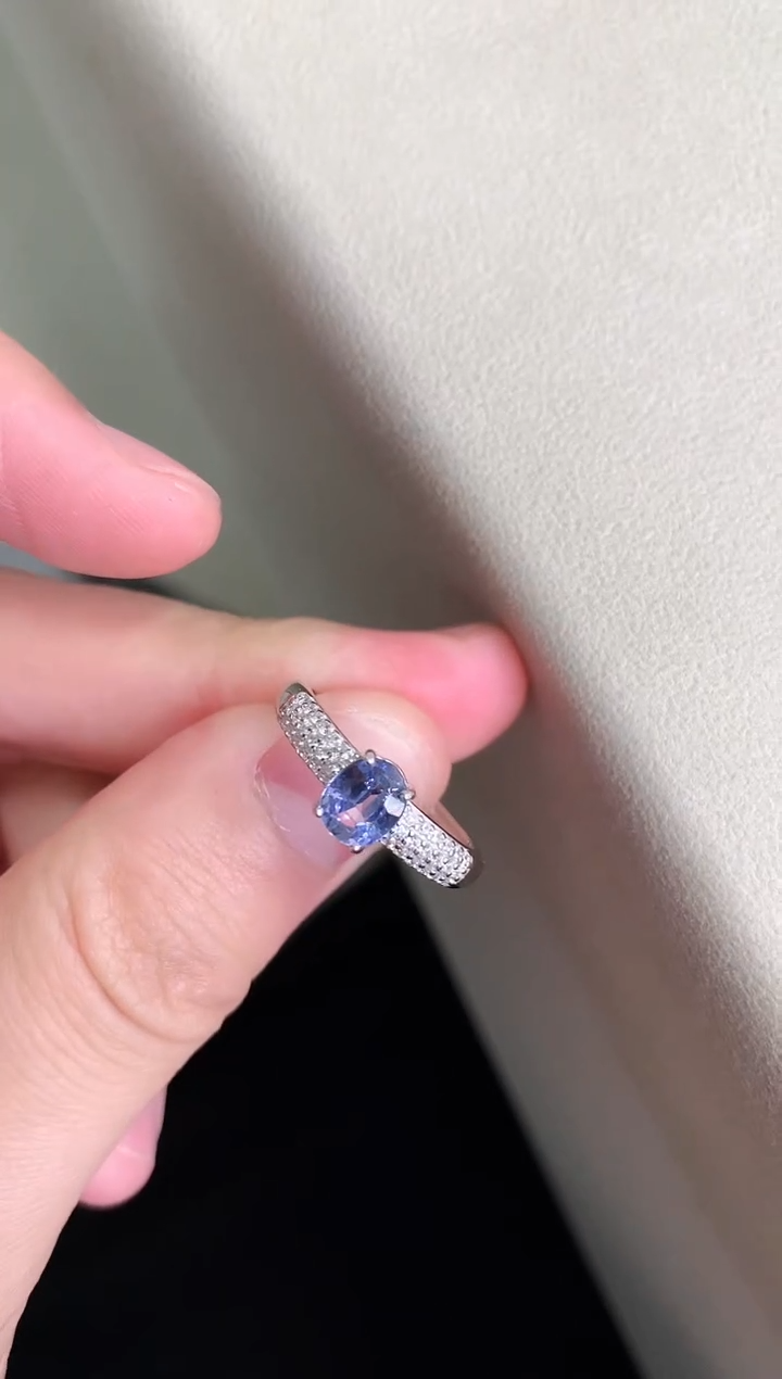 【闪购商品】蓝宝石戒指银S925镶嵌戒指