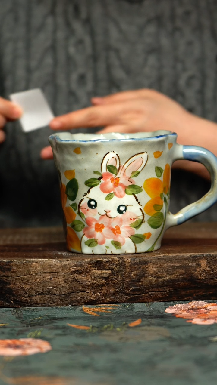 【闪购商品】杯杯釉下彩手工手绘同款陶器