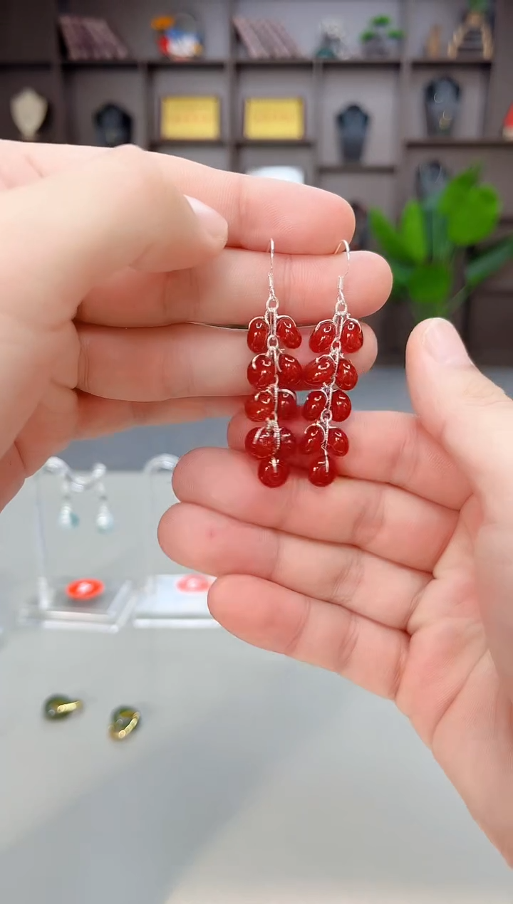 未镶嵌耳饰玛瑙/玉髓大珠子3230000