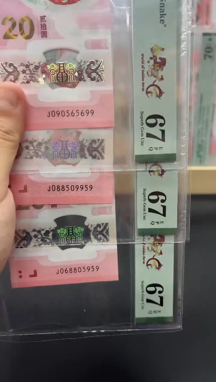 塑料蛇钞金马天下PMG67分不挑号