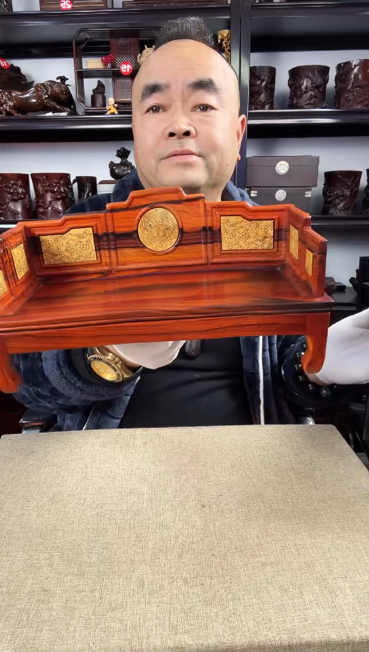 木老李红木工艺品236瑕疵