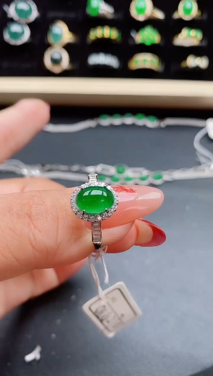 【闪购商品】翡翠戒指银S925镶嵌580550