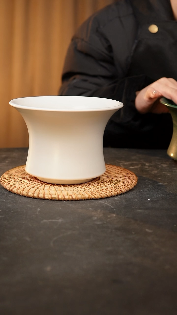 【闪购商品】瓷片泥泥手工花盆口15高11