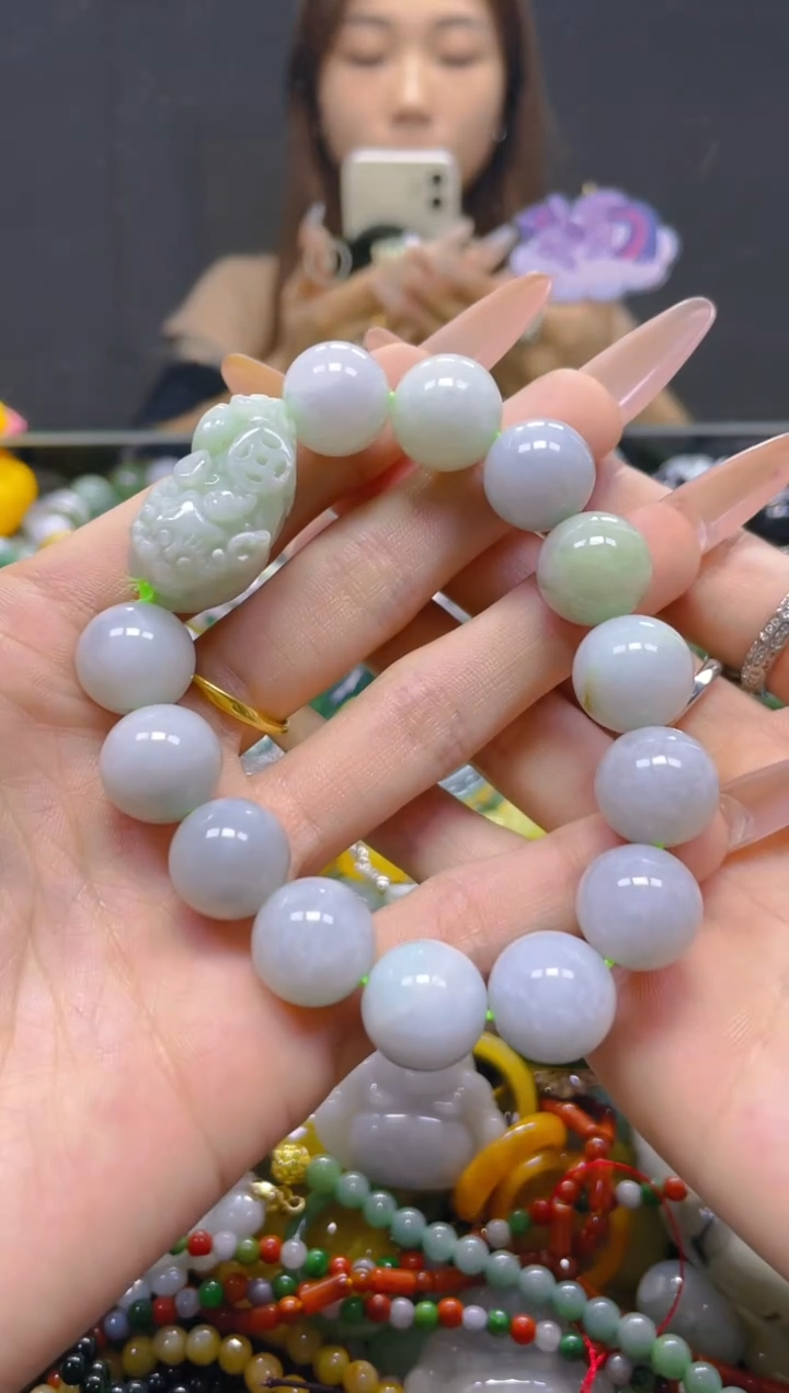 翡翠未镶嵌颈饰13MM/G/翡翠A货，一件也是批发价