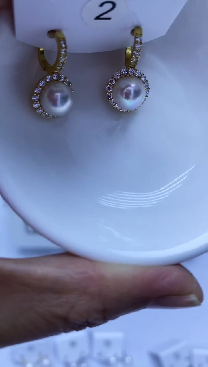 银S925镶嵌耳饰海水珍珠2