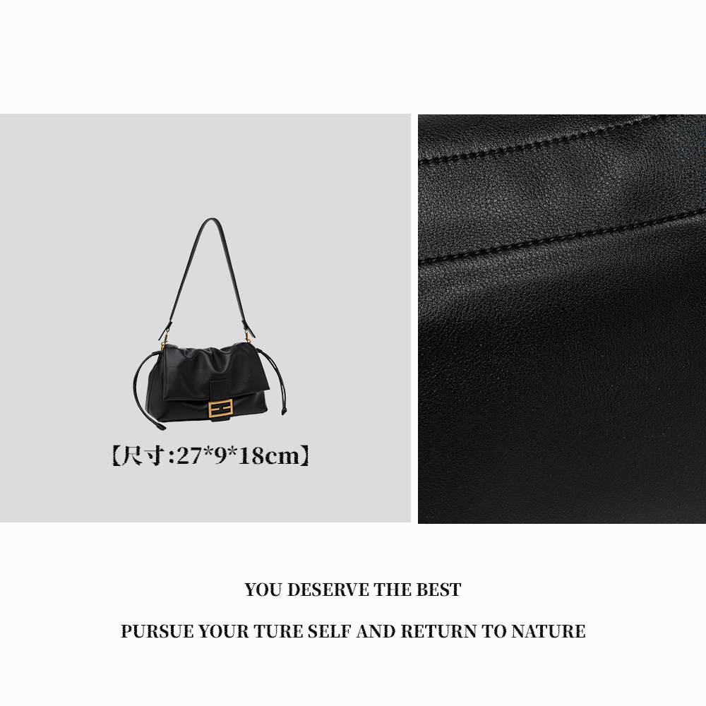 【广州特特】QYX-98035-黑色休闲ins时尚腋下潮流运动肩包