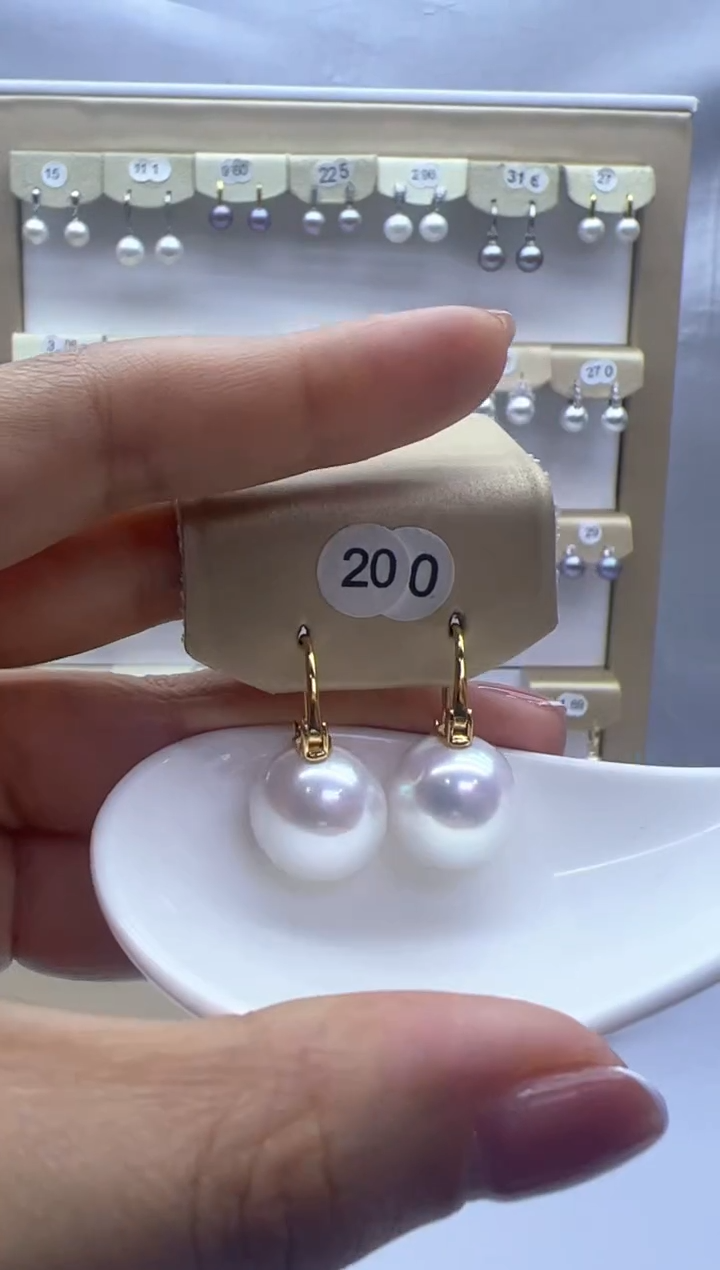 【闪购商品】淡水珍珠耳饰银S925镶嵌200