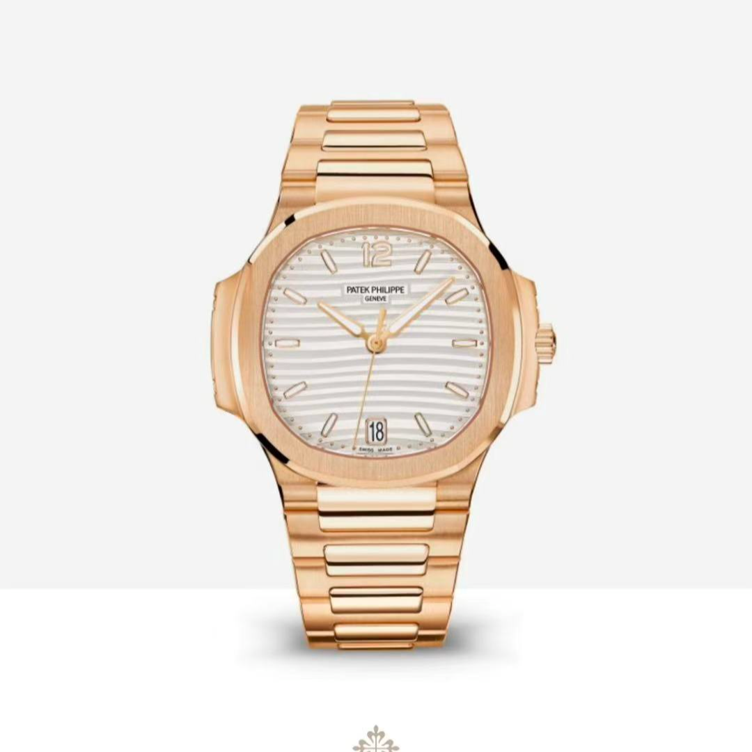 未使用 Patek Philippe/百达翡丽 运动优雅 鹦鹉螺玫瑰色白盘 