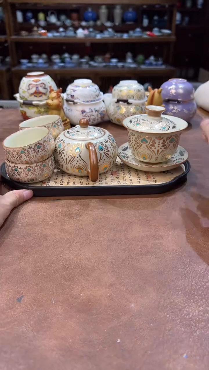 真的很便宜超好看会开片的旅行茶具