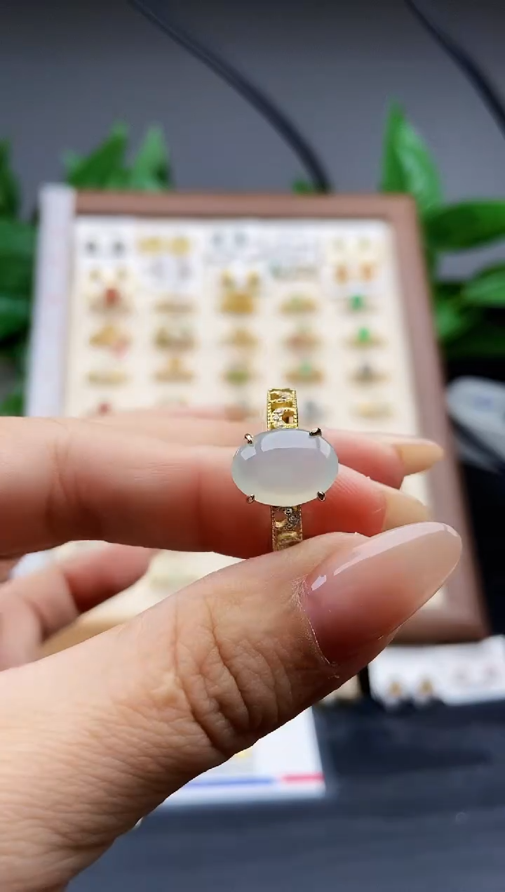 银S925镶嵌戒指翡翠12