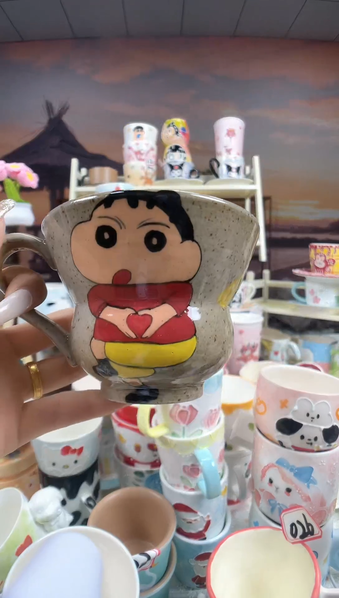 【闪购商品】景德镇手工手绘高温釉下彩陶瓷杯