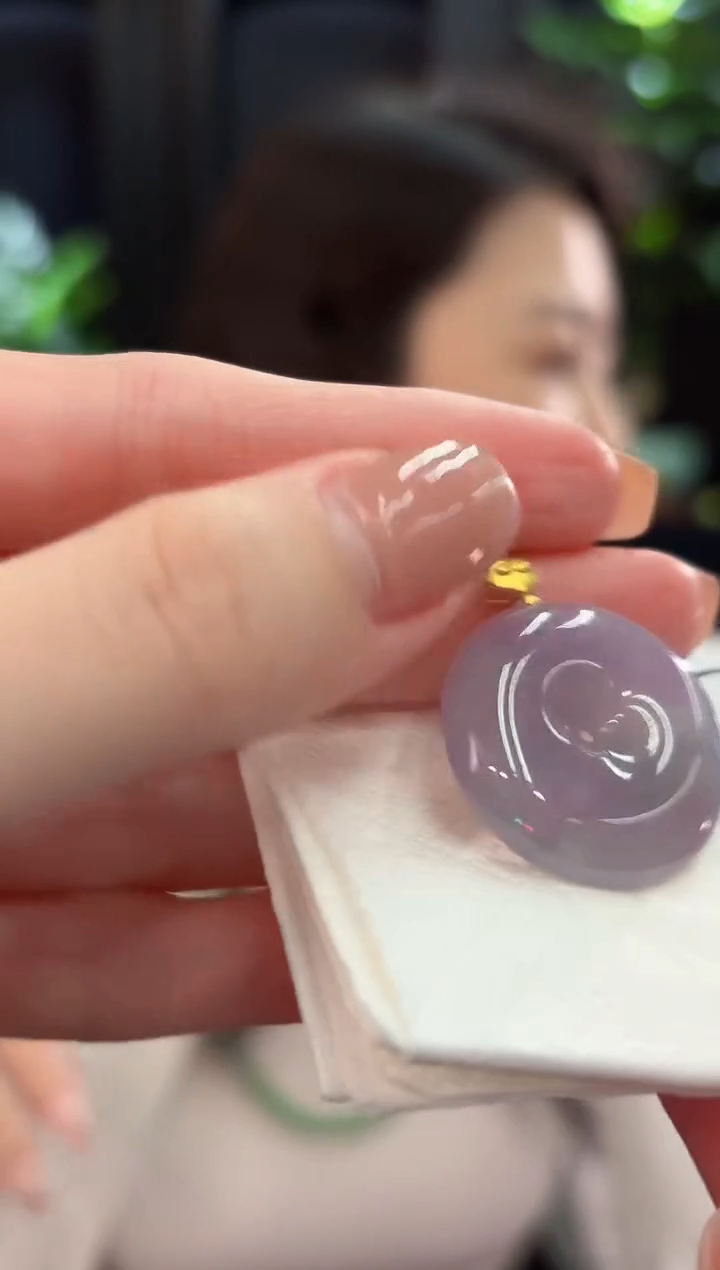 吊坠(不含链)18K金镶嵌翡翠 缅甸A货/支持复检/一件