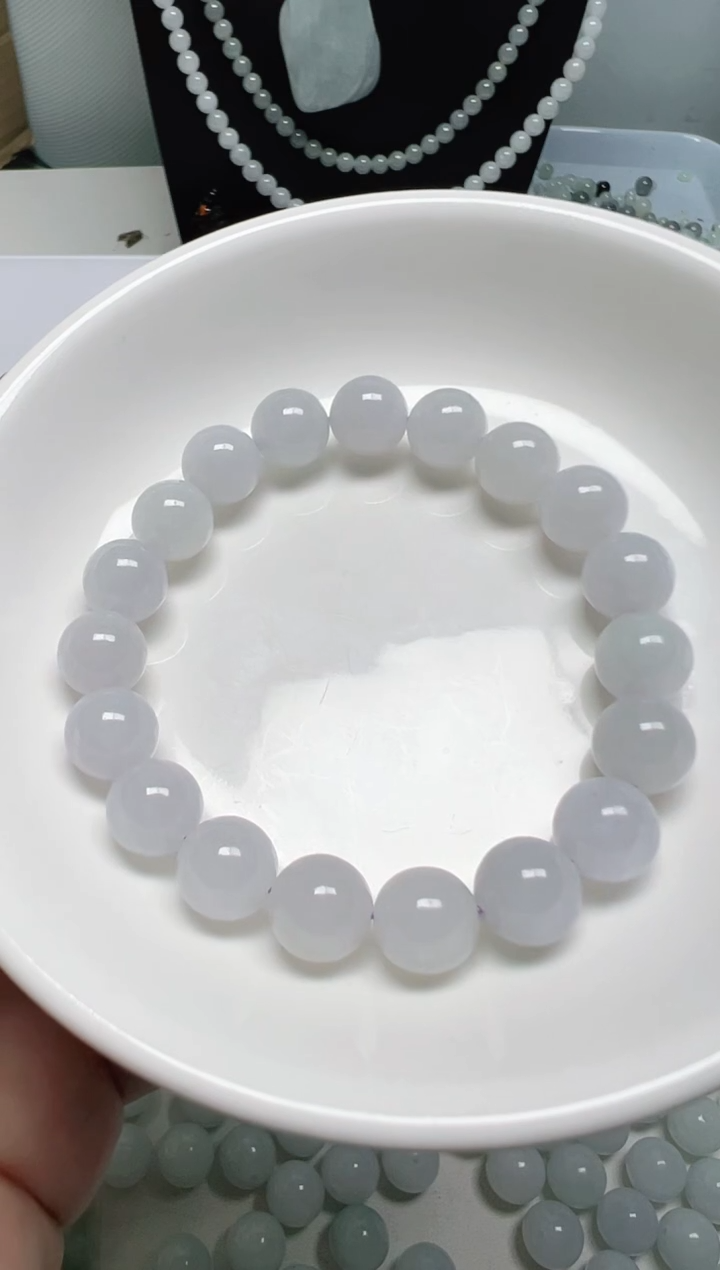 散珠翡翠秋**瑟纯天然缅甸A货翡翠卡9.4，19颗