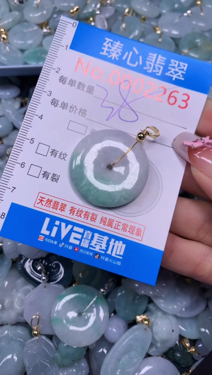 【闪购商品】翡翠颈饰未镶嵌含绳0002263