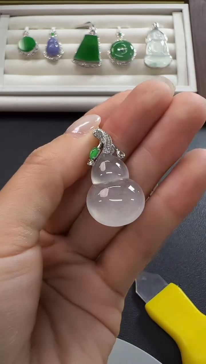 颈饰18K金镶嵌翡翠KXLJ1212-083