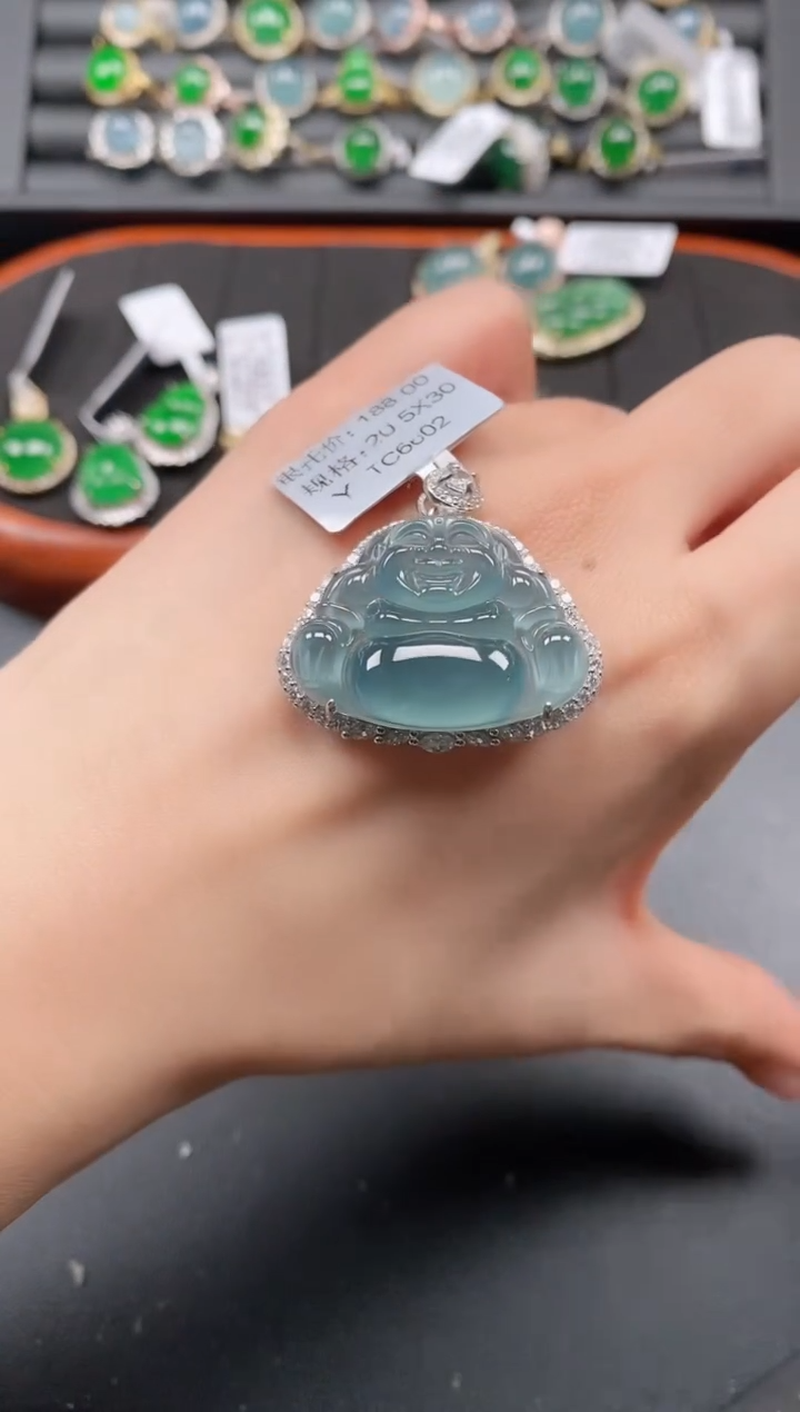 银S925镶嵌戒指翡翠11