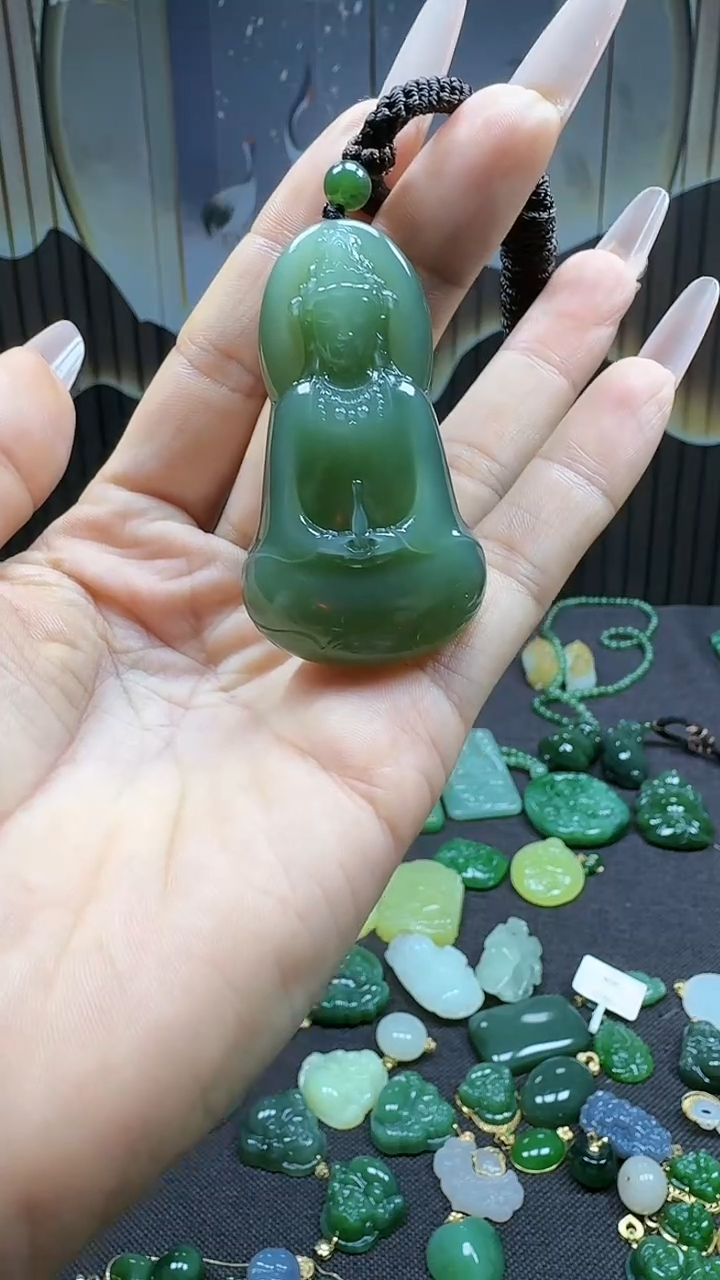 和田玉未镶嵌挂件1