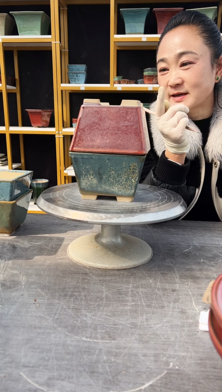 花****发红蓝四盆25的方斗