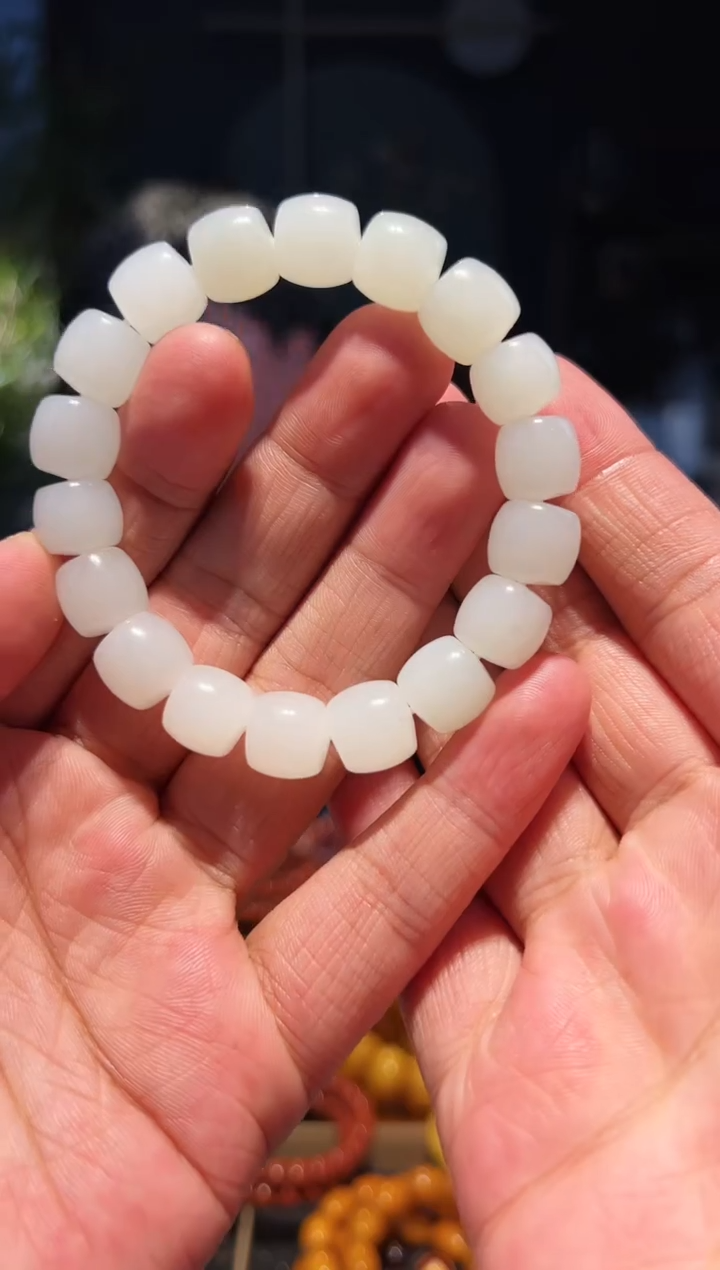 手串未镶嵌和田玉12大+年糕