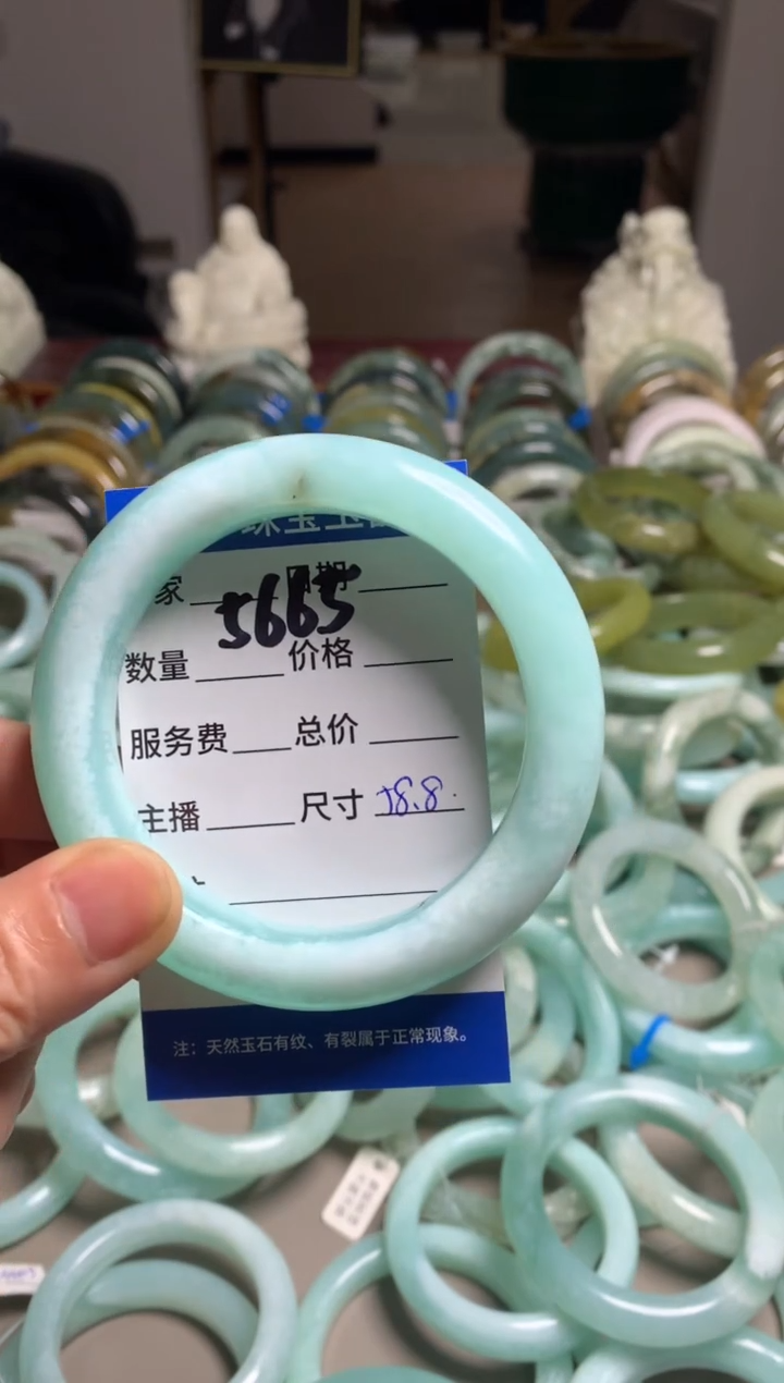 【闪购商品】蛇纹石玉手镯未镶嵌5665
