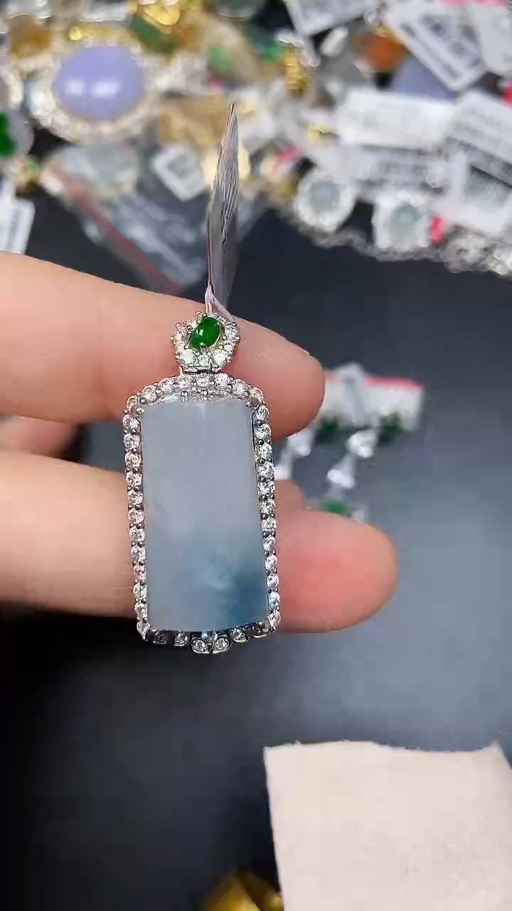 银S925镶嵌戒指翡翠3810