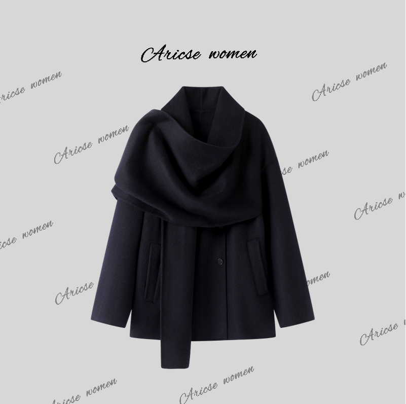 【艾家商场】女装2025冬季新款时尚宽松中长款毛呢外套3001