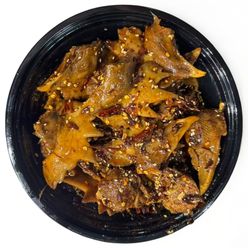 香辣油淋鸡头10个一盒约500g