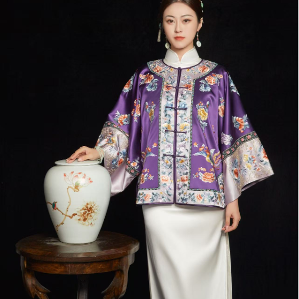 【凤凰于飞·上衣】苏绣国风重工满绣圆领对襟真丝复古中国风纯手绣