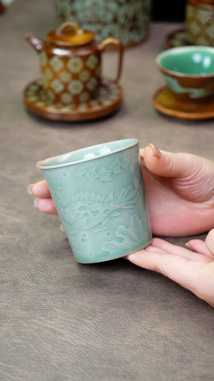 【闪购商品】龙泉青瓷手工可乐杯