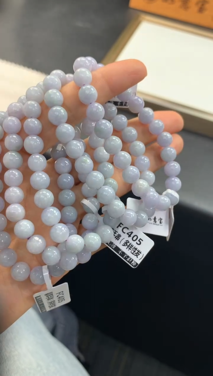 未镶嵌翡翠手链FC405 翡翠手串 多样性发其一