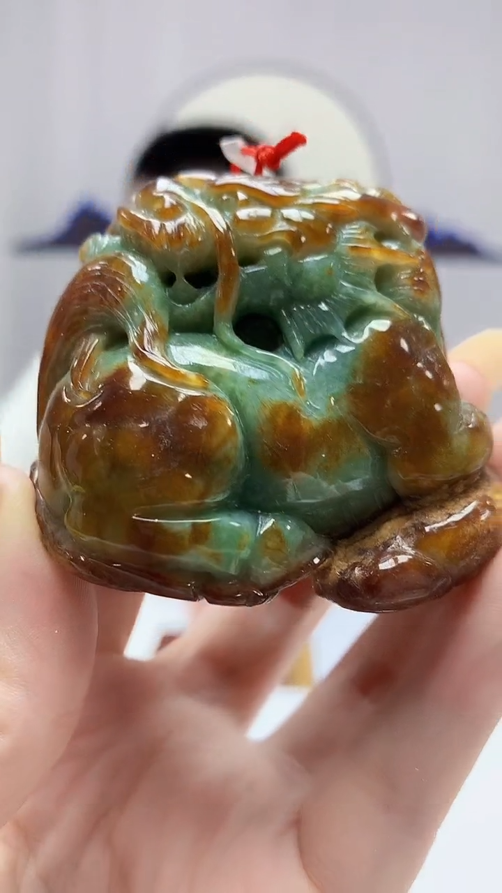 【闪购商品】定制翡翠未镶嵌4812DD-毛货挂件97