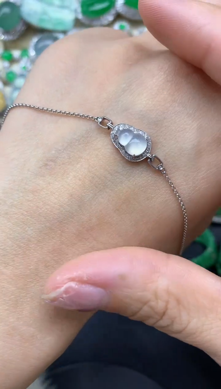 【闪购商品】翡翠手链18K金镶嵌61中国好珍宝