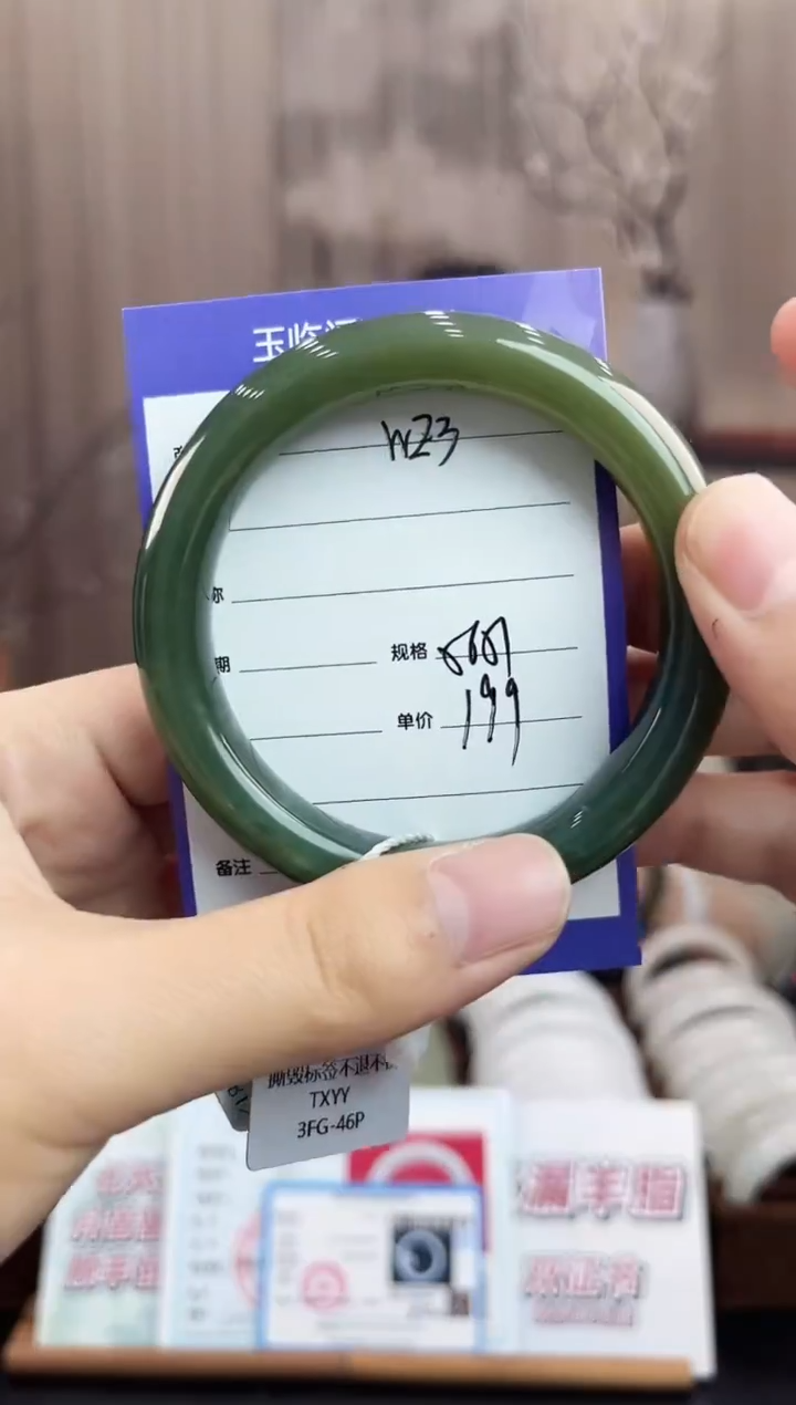 未镶嵌手镯和田玉WE3微色差