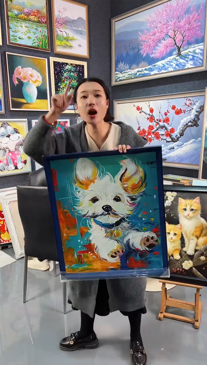 【闪购商品】油画108号 50*60 猫咪-手绘油画