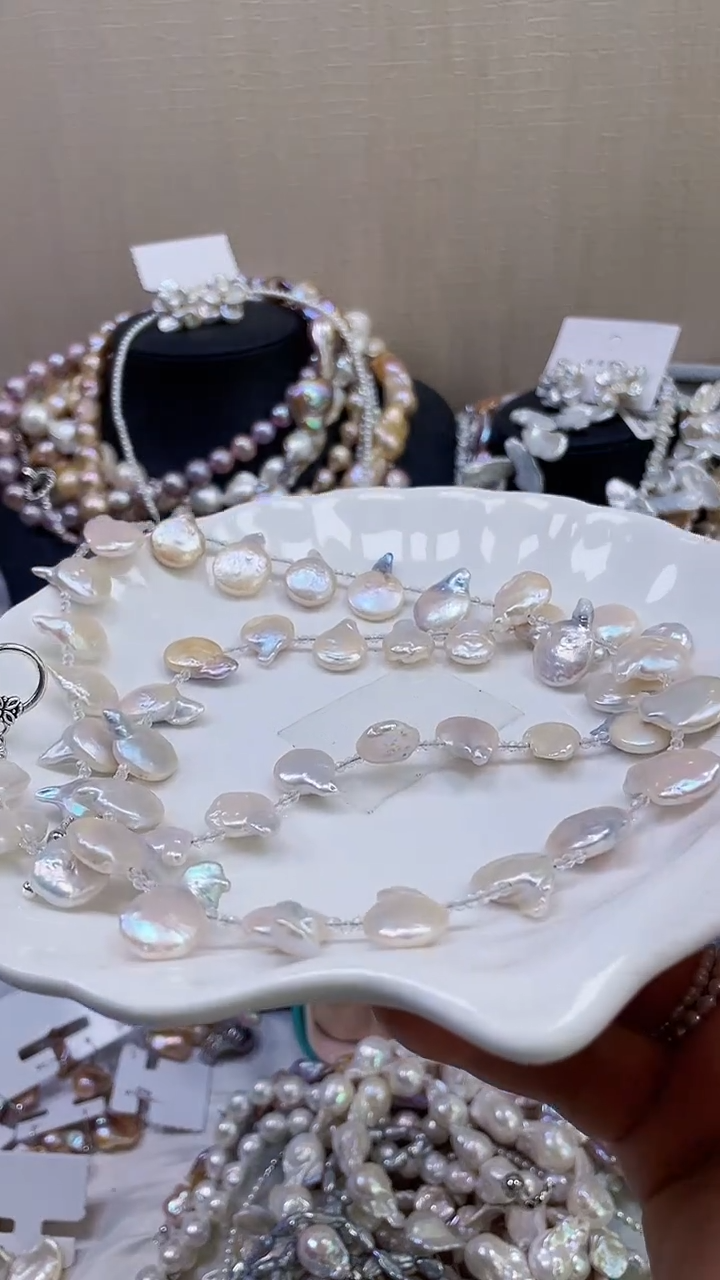 未镶嵌毛衣链淡水珍珠【纯恬饰品】